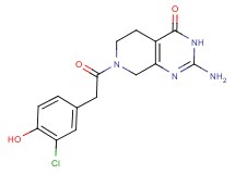 2-amino-7-[(3-chloro-4-hydroxyphenyl)acetyl]-5,6,7,8-tetrahydropyrido[3,4-d]pyrimidin-4(3H)-one