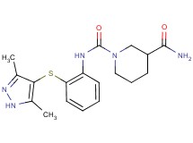 N~1~-{2-[(3,5-dimethyl-1H-pyrazol-4-yl)thio]phenyl}piperidine-1,3-dicarboxamide