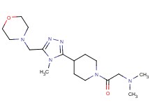 N,N-dimethyl-2-{4-[4-methyl-5-(morpholin-4-ylmethyl)-4H-1,2,4-triazol-3-yl]piperidin-1-yl}-2-oxoethanamine