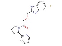 5-fluoro-2-({2-oxo-2-[2-(2-pyridinyl)-1-pyrrolidinyl]ethoxy}methyl)-1H-benzimidazole bis(trifluoroacetate)