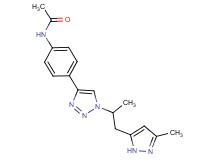 N-(4-{1-[1-methyl-2-(3-methyl-1H-pyrazol-5-yl)ethyl]-1H-1,2,3-triazol-4-yl}phenyl)acetamide