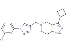 5-{[1-(3-chlorophenyl)-1H-pyrazol-4-yl]methyl}-3-cyclobutyl-4,5,6,7-tetrahydro-1H-pyrazolo[4,3-c]pyridine