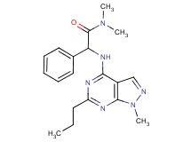 N,N-dimethyl-2-[(1-methyl-6-propyl-1H-pyrazolo[3,4-d]pyrimidin-4-yl)amino]-2-phenylacetamide
