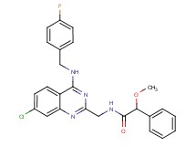 N-({7-chloro-4-[(4-fluorobenzyl)amino]-2-quinazolinyl}methyl)-2-methoxy-2-phenylacetamide