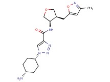 1-(cis-4-aminocyclohexyl)-N-{(3R*,4S*)-4-[(3-methylisoxazol-5-yl)methyl]tetrahydrofuran-3-yl}-1H-1,2,3-triazole-4-carboxamide