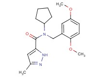 N-cyclopentyl-N-(2,5-dimethoxybenzyl)-3-methyl-1H-pyrazole-5-carboxamide