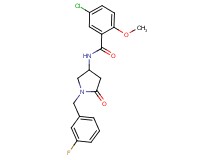 5-chloro-N-[1-(3-fluorobenzyl)-5-oxopyrrolidin-3-yl]-2-methoxybenzamide