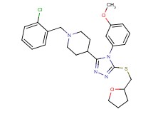 1-(2-chlorobenzyl)-4-{4-(3-methoxyphenyl)-5-[(tetrahydro-2-furanylmethyl)thio]-4H-1,2,4-triazol-3-yl}piperidine