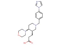 3-{(3R*,4S*)-1-[4-(1H-imidazol-1-yl)benzyl]-4-morpholin-4-ylpiperidin-3-yl}propanoic acid