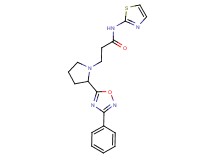 3-[2-(3-phenyl-1,2,4-oxadiazol-5-yl)pyrrolidin-1-yl]-N-1,3-thiazol-2-ylpropanamide