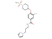 3-chloro-4-{[1-(methylsulfonyl)-4-piperidinyl]oxy}-N-[3-(1H-pyrazol-1-yl)propyl]benzamide