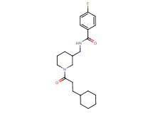 N-{[1-(3-cyclohexylpropanoyl)-3-piperidinyl]methyl}-4-fluorobenzamide