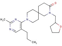 9-(2-methyl-5-propylpyrimidin-4-yl)-2-(tetrahydrofuran-2-ylmethyl)-2,9-diazaspiro[5.5]undecan-3-one