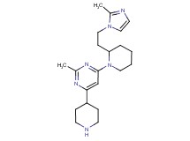 2-methyl-4-{2-[2-(2-methyl-1H-imidazol-1-yl)ethyl]piperidin-1-yl}-6-piperidin-4-ylpyrimidine
