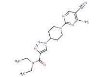 1-[1-(4-amino-5-cyanopyrimidin-2-yl)piperidin-4-yl]-N,N-diethyl-1H-1,2,3-triazole-4-carboxamide