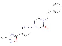 4-[5-(3-methyl-1,2,4-oxadiazol-5-yl)pyridin-2-yl]-1-(2-phenylethyl)piperazin-2-one