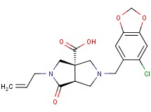 (3aS*,6aS*)-2-allyl-5-[(6-chloro-1,3-benzodioxol-5-yl)methyl]-1-oxohexahydropyrrolo[3,4-c]pyrrole-3a(1H)-carboxylic acid