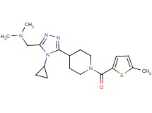 1-(4-cyclopropyl-5-{1-[(5-methyl-2-thienyl)carbonyl]piperidin-4-yl}-4H-1,2,4-triazol-3-yl)-N,N-dimethylmethanamine