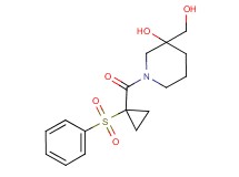 3-(hydroxymethyl)-1-{[1-(phenylsulfonyl)cyclopropyl]carbonyl}-3-piperidinol