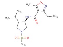 3-ethyl-N-[(3R*,4S*)-4-isopropyl-1-(methylsulfonyl)-3-pyrrolidinyl]-5-methyl-4-isoxazolecarboxamide