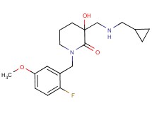 3-{[(cyclopropylmethyl)amino]methyl}-1-(2-fluoro-5-methoxybenzyl)-3-hydroxypiperidin-2-one