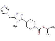 isopropyl 4-[5-(1H-imidazol-1-ylmethyl)-4-methyl-4H-1,2,4-triazol-3-yl]piperidine-1-carboxylate