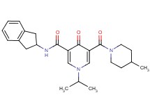 N-(2,3-dihydro-1H-inden-2-yl)-1-isopropyl-5-[(4-methyl-1-piperidinyl)carbonyl]-4-oxo-1,4-dihydro-3-pyridinecarboxamide