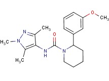 2-(3-methoxyphenyl)-N-(1,3,5-trimethyl-1H-pyrazol-4-yl)piperidine-1-carboxamide