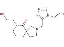 2-[(4-ethyl-4H-1,2,4-triazol-3-yl)methyl]-7-(2-hydroxyethyl)-2,7-diazaspiro[4.5]decan-6-one