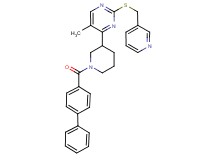 4-[1-(4-biphenylylcarbonyl)-3-piperidinyl]-5-methyl-2-[(3-pyridinylmethyl)thio]pyrimidine