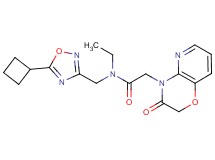 N-[(5-cyclobutyl-1,2,4-oxadiazol-3-yl)methyl]-N-ethyl-2-(3-oxo-2,3-dihydro-4H-pyrido[3,2-b][1,4]oxazin-4-yl)acetamide