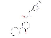 1-cycloheptyl-N-[(1-methyl-1H-pyrazol-4-yl)methyl]-6-oxo-3-piperidinecarboxamide