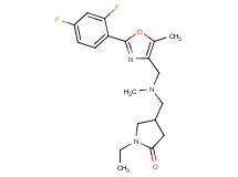 4-{[{[2-(2,4-difluorophenyl)-5-methyl-1,3-oxazol-4-yl]methyl}(methyl)amino]methyl}-1-ethyl-2-pyrrolidinone