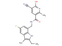 5-cyano-N-[(2-ethyl-5-fluoro-3-methyl-1H-indol-7-yl)methyl]-6-hydroxy-2-methylnicotinamide