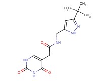 N-[(3-tert-butyl-1H-pyrazol-5-yl)methyl]-2-(2,4-dioxo-1,2,3,4-tetrahydropyrimidin-5-yl)acetamide