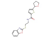 N-[2-(1,3-benzoxazol-2-ylthio)ethyl]-5-(tetrahydro-2-furanyl)-2-thiophenecarboxamide