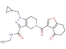 1-(cyclopropylmethyl)-N-ethyl-5-[(4-oxo-4,5,6,7-tetrahydro-1-benzofuran-3-yl)carbonyl]-4,5,6,7-tetrahydro-1H-pyrazolo[4,3-c]pyridine-3-carboxamide