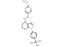 1-(4-tert-butylphenyl)-N-{[2-(methylthio)-5-pyrimidinyl]methyl}-4,5,6,7-tetrahydro-1H-indazol-4-amine