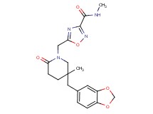 5-{[5-(1,3-benzodioxol-5-ylmethyl)-5-methyl-2-oxopiperidin-1-yl]methyl}-N-methyl-1,2,4-oxadiazole-3-carboxamide