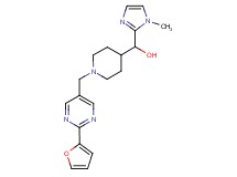 (1-{[2-(2-furyl)pyrimidin-5-yl]methyl}piperidin-4-yl)(1-methyl-1H-imidazol-2-yl)methanol