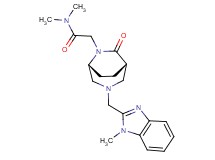 N,N-dimethyl-2-{(1S*,5R*)-3-[(1-methyl-1H-benzimidazol-2-yl)methyl]-7-oxo-3,6-diazabicyclo[3.2.2]non-6-yl}acetamide