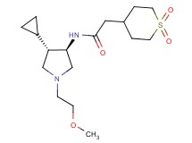 N-[rel-(3R,4S)-4-cyclopropyl-1-(2-methoxyethyl)-3-pyrrolidinyl]-2-(1,1-dioxidotetrahydro-2H-thiopyran-4-yl)acetamide hydrochloride