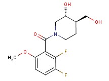 (3R*,4R*)-1-(2,3-difluoro-6-methoxybenzoyl)-4-(hydroxymethyl)-3-piperidinol