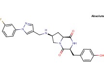(3S,7S,8aS)-7-({[1-(3-fluorophenyl)-1H-pyrazol-4-yl]methyl}amino)-3-(4-hydroxybenzyl)hexahydropyrrolo[1,2-a]pyrazine-1,4-dione