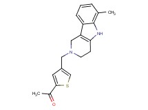 1-{4-[(6-methyl-1,3,4,5-tetrahydro-2H-pyrido[4,3-b]indol-2-yl)methyl]-2-thienyl}ethanone
