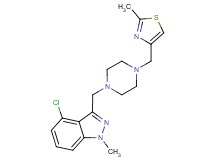 4-chloro-1-methyl-3-({4-[(2-methyl-1,3-thiazol-4-yl)methyl]piperazin-1-yl}methyl)-1H-indazole