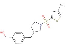 [4-({1-[(4-methyl-2-thienyl)sulfonyl]pyrrolidin-3-yl}methyl)phenyl]methanol