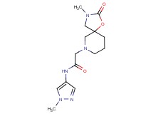 2-(3-methyl-2-oxo-1-oxa-3,7-diazaspiro[4.5]dec-7-yl)-N-(1-methyl-1H-pyrazol-4-yl)acetamide