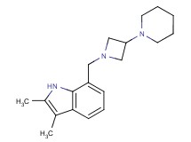 2,3-dimethyl-7-[(3-piperidin-1-ylazetidin-1-yl)methyl]-1H-indole
