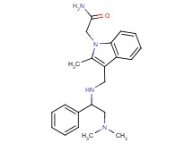 2-[3-({[2-(dimethylamino)-1-phenylethyl]amino}methyl)-2-methyl-1H-indol-1-yl]acetamide